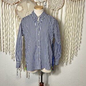 Le Sarte Pettegole Blue and White Long Sleeve Button Down Shirt Size 38